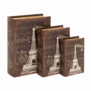 Book Box In Dark Brown Hue With Robust Design (set Of 3)