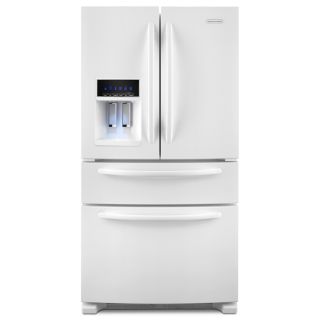 KitchenAid 25 cu ft French Door Refrigerator with Single Ice Maker (White) ENERGY STAR