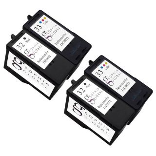 Sophia Global Lexmark 32 And Lexmark 33 4 piece Remanufactured Ink Cartridge Replacement Set