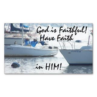 Sailboats God is Faithful Card Business Card