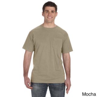 Authentic Pigment Mens Ringspun Pocket T shirt Brown Size XXL