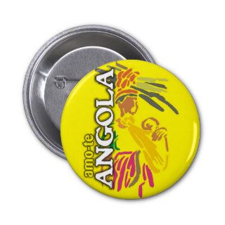 Indentification badge   I love you Angola   Yellow Buttons