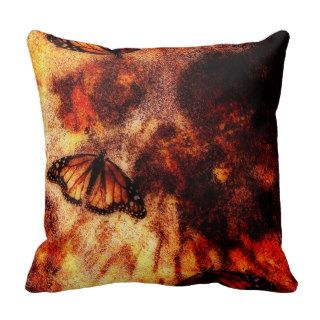 Butterfly Skull Throw Pillow