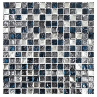 Somertile Illuminia 12x12 Square Chromium Glass Mosaic Wall Tile (pack Of 10)