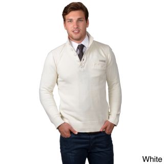 Boston Traveler Boston Traveler Mens Ribbed Collar Sweater White Size Extra Large