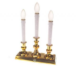 Bethlehem Lights Battery Operated Brass Candle —