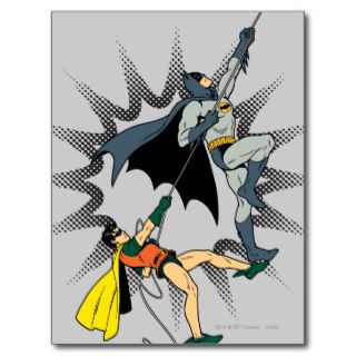 Batman And Robin Climb Post Card