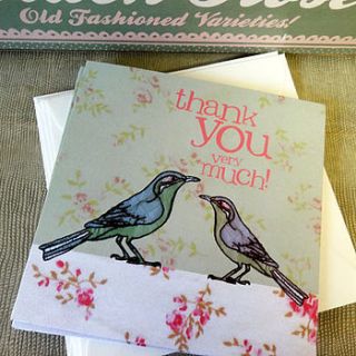 pack of six thank you cards by alice palace