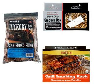 Mr. Bar B Q   Grill Smoker Kit with Hickory Wood Chips —
