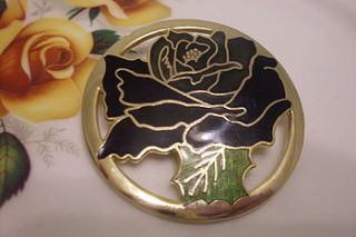 vintage rose brooch by once upon a tea cup