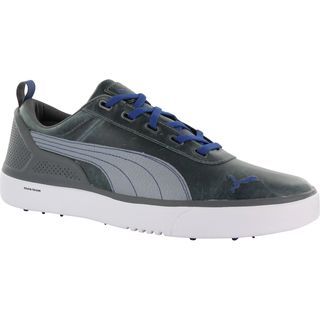 Puma Puma Mens Monolite Spikeless White/ Monaco Blue Golf Shoes Blue Size 9.5
