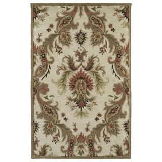 Lawrence Multicolored Damask Hand tufted Wool Rug (2 X 3)