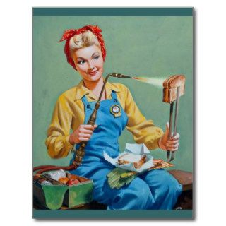 Rosie the Riveter Makes Toasted Cheese Postcards