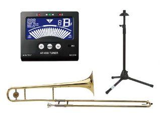 Bach Prelude TB711 Trombone w/ Bonus Instrument Store Trombone Stand and Tuner Musical Instruments