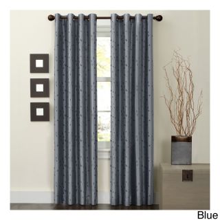 Polyester 84 inch Jardin Embroidery Thermal Lined Energy Curtain Panel