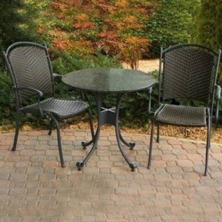 HBS 001 Highlites Bistro Table Set With Powder  Yard Signs  Patio, Lawn & Garden
