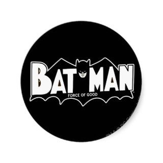 Batman   Force of Good 60s Logo Round Sticker