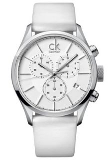 Calvin Klein K2H27101  Watches,Mens White Dial White Leather, Casual Calvin Klein Quartz Watches