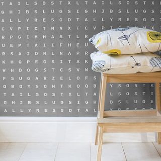 'sugar and slugs' wallpaper   grey by identity papers