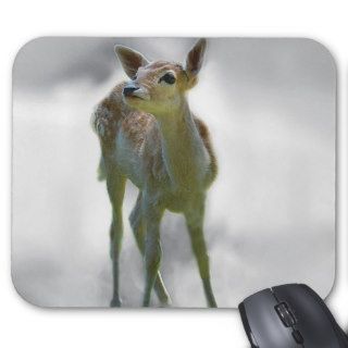 Baby deer's curiosity mouse pads