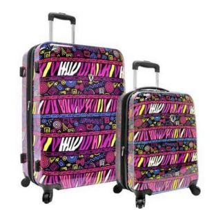 Travelers Choice Bohemian 2 piece Hardside Expandable Luggage Set