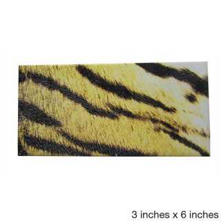 Tiger Print Textured Ceramic Wall Tile (pack Of 20)