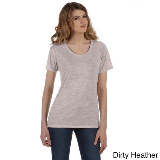 Alternative Alternative Womens Kimber Burnout Scoop Neck T shirt Grey Size M (8  10)