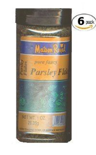 Maison Royal Pure Fancy Parsley Flakes  1oz  6 Large Restaurant Size Jars  Parsley Spices And Herbs  Grocery & Gourmet Food
