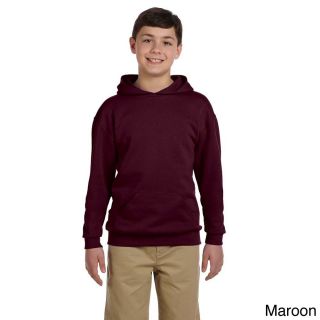 Jerzees Youth 50/50 Nublend Fleece Pullover Hoodie Brown Size L (14 16)