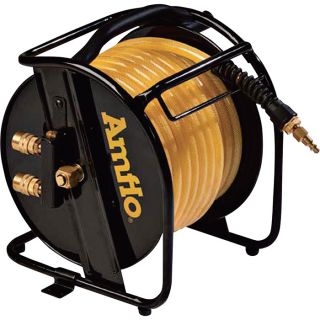 Amflo Dual Output Air Hose and Reel — 3/8in. x 75ft., Model# 545HR-RET  Air Hoses   Reels