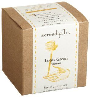 SerendipiTea Lotus Green, Vietnam, 4 Ounce Boxes (Pack of 3)  Green Teas  Grocery & Gourmet Food