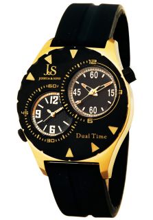 Joshua & Sons JS 33 02  Watches,Mens Black Dial Black Silicon, Casual Joshua & Sons Quartz Watches