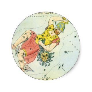 Vintage Astonomy, Perseus and Caput Medusa Stickers