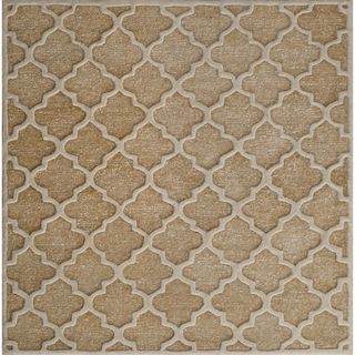 Safavieh Handmade Precious Beige Polyester/ Wool Rug (5 Square)
