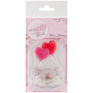 Wild Rose Studio Ltd. Clear Stamp   Mice   Balloons