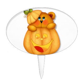 Teddy Pumpkin Cake Topper