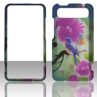 2D Twin Birds HTC Vivid / Holiday LTE 4G Raider 4G X710e AT&T Case Cover Hard Phone Case Snap on Cover Rubberized Touch Faceplates Cell Phones & Accessories
