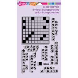 Stampendous Perfectly Clear Stamps 4 X6 Sheet   Crosswords
