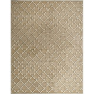 Safavieh Handmade Precious Beige Geometric Polyester/ Wool Rug (8 X 10)