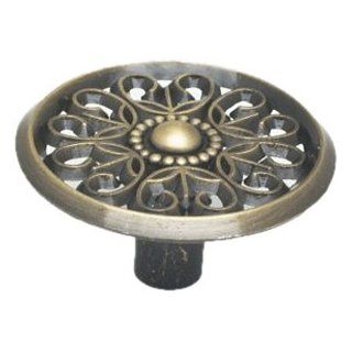 Achim Home Furnishings 718 KNB 24 Cabinet Knob, Antique Brass, Set of 6   Cabinet And Furniture Knobs  