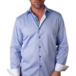 Giorgio Bellini Mens Azzuro Light Blue Button front Shirt