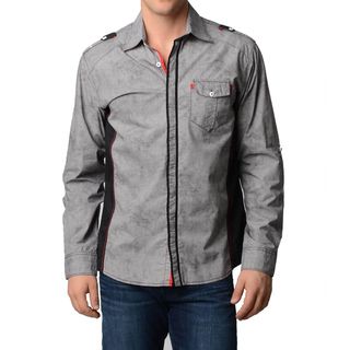V.I.P. Collection Men's Unlined Slim Fit Long Sleeve Button Down Shirt V.I.P. COLLECTION Casual Shirts