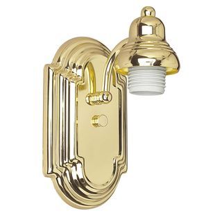 Polished Brass Wall Sconce Base With Arm