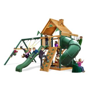 Mountaineer Swing Set with Wood Roof Canopy