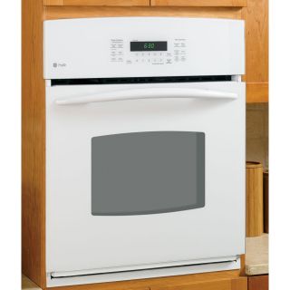 GE Profile 27 in Self Cleaning Convection Single Electric Wall Oven (White)