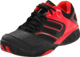 Wilson Men's Tour Construkt Tennis Shoe, Black/Red, 14 M US Shoes