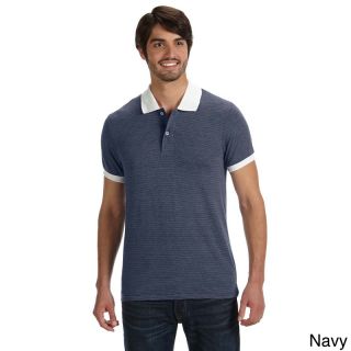 Alternative Alternative Mens Feeder Stripe Polo Shirt Navy Size XXL