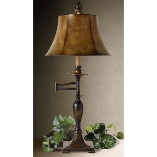 Romina Antique Bronze Saddle Brown Table Lamp