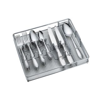 Towle Everyday Logan 62 piece Flatware Set And Wire Caddy