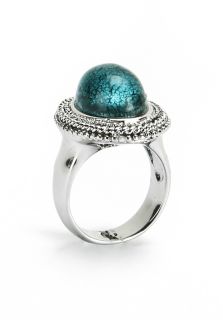 Elenna Mellinni EMRS300BL 5  Jewelry,Womens Silver Tone Blue Glass Ring, Fashion Jewelry Elenna Mellinni Rings Jewelry